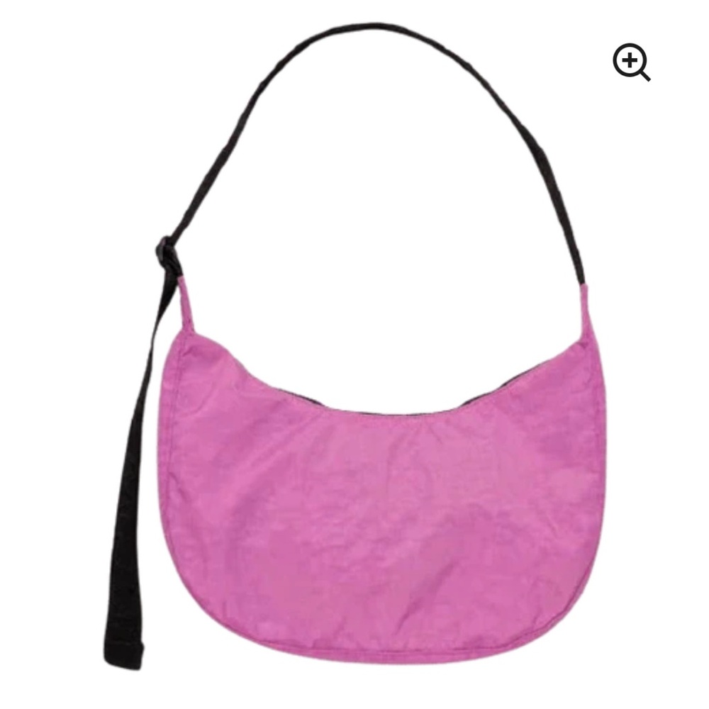 Pink small Baggu crescent nylon purse